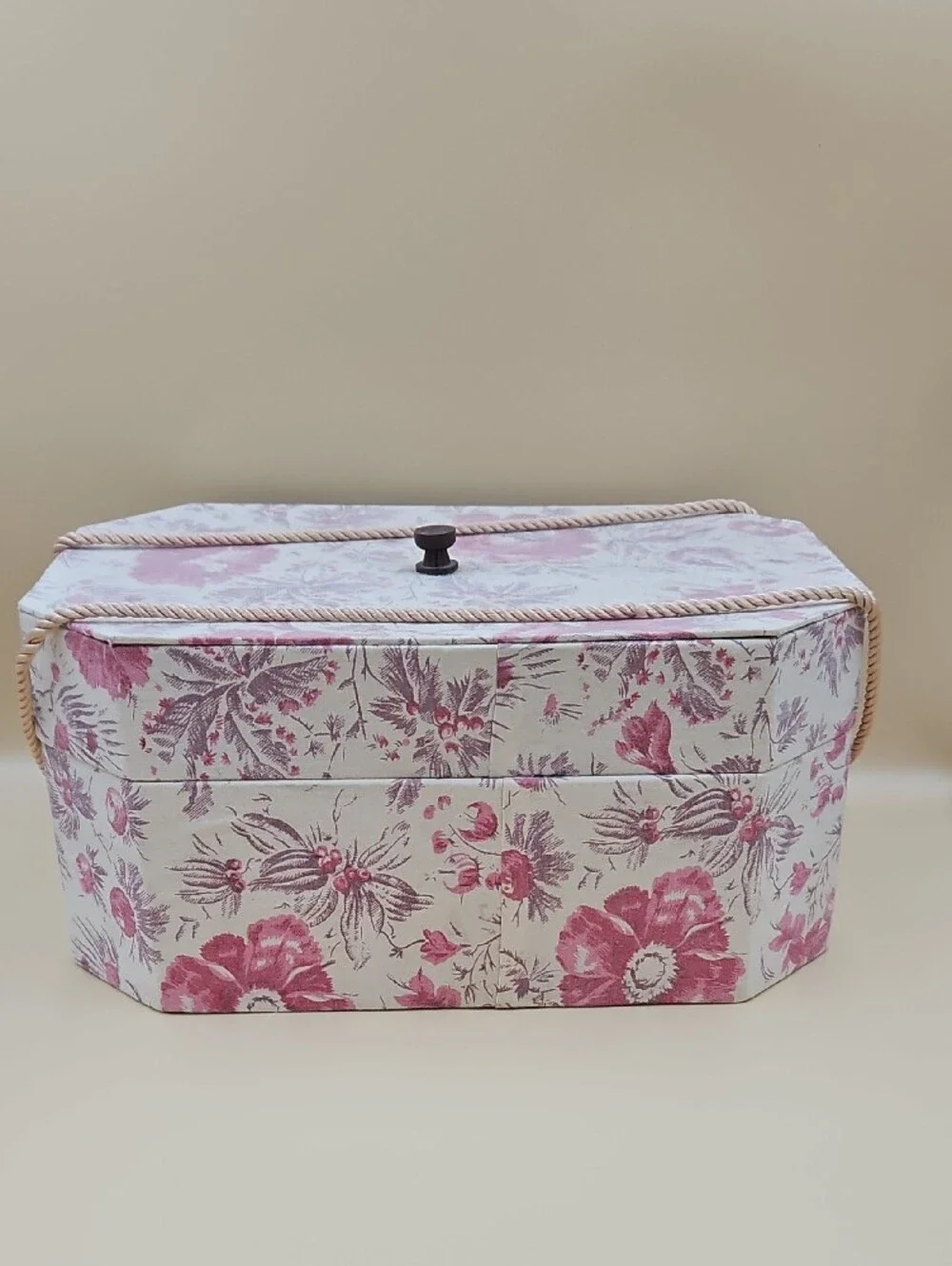 Pink Floral Sewing Case - Vintage